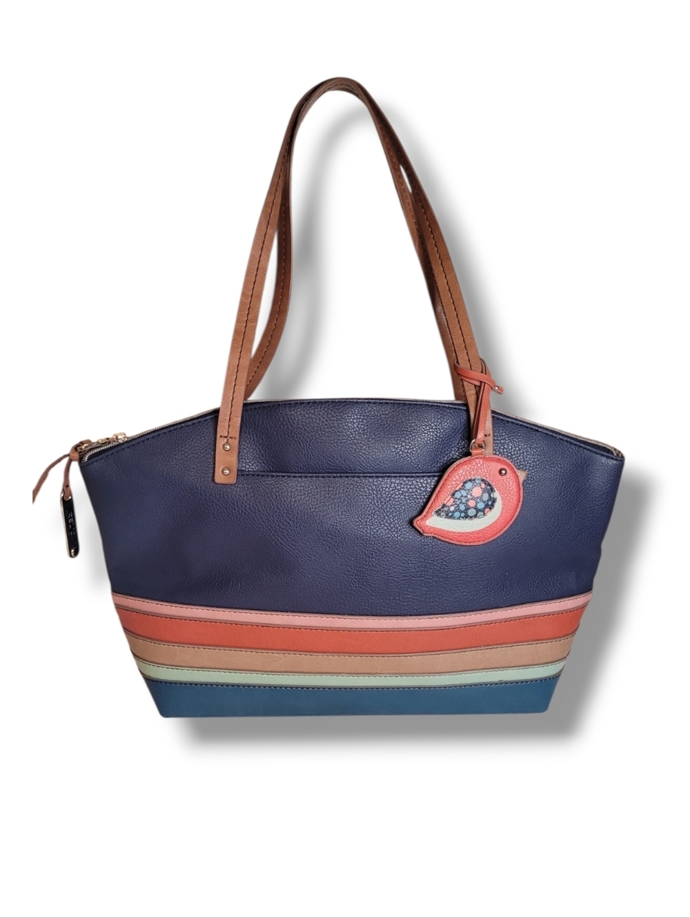 Relic Striped Summer Purse Bird Charm